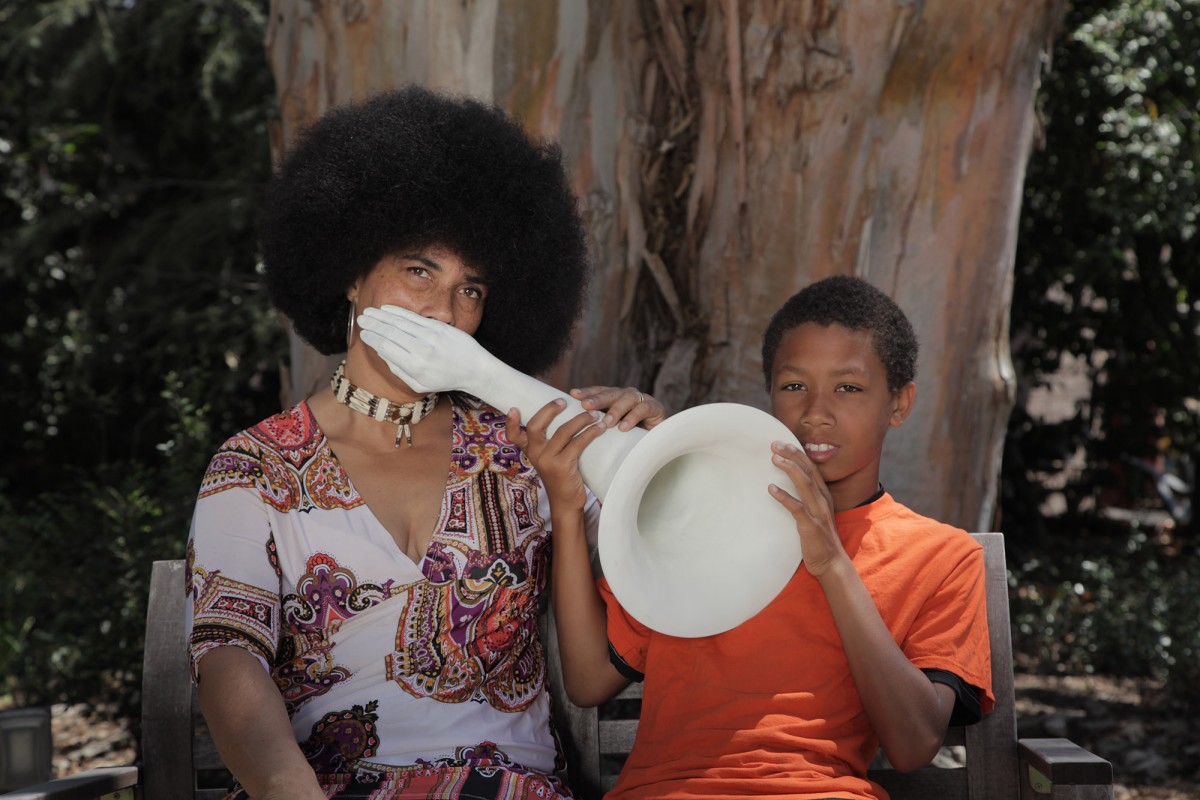 Lili Bernard and son